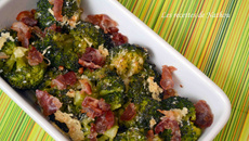 Brocolis poêlés à la pancetta et au parmesan