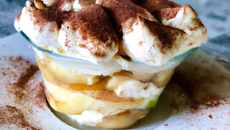 Tiramisu light au pommes caramélisées