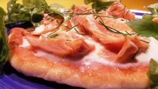 Pizza poêlée saumon et mozzarella