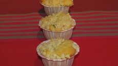 Muffins-crumble à la rhubarbe