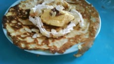 Crêpes à la glace à la vanille fait maison