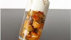 Verrines provençales et espuma de chèvre