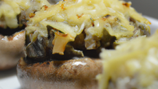 Champignons farcis au boursin et parmesan