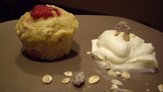 Muffins framboise-flocons d'avoine-tofu