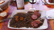 Petit salé aux lentilles rapide