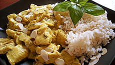 Poulet au basilic et lait de coco