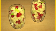 Méli-mélo de pomme, chèvre et grenade rapide