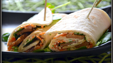 Tortillas aux seitan et crudités (crêpes)