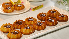 Petits moelleux aux pommes, ganache aux Carambar