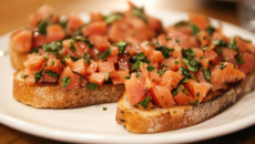 Bruschetta au saumon fumé