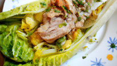 Rôti de porc aux endives et agrumes