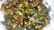 Moules de bouchot cuites au four