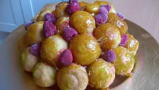 Choux croustillant à la framboise