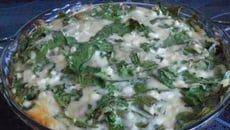 Quiche aux épinards sans croûte