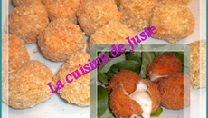 Boules de mozzarella frites