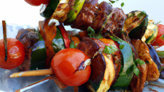 Brochettes ratatouille au barbecue