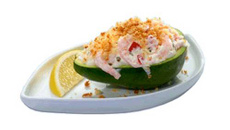 Avocats grillés aux crevettes