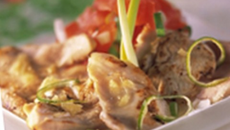 Plancha de lapin au gingembre