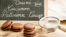 Macarons chocolat-fleur de sel