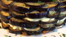 Mille-feuilles soleil d'aubergines