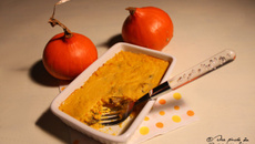 Flan au potimarron et aux champignons