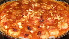 Tarte aux pêches et amandes effilées