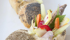 Pain-barquette aux légumes