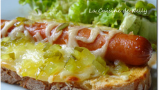 Tartine façon Hot-dog