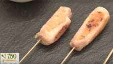 Brochettes poulet, crevettes et gingembre