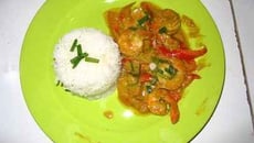 Crevettes sautées soja et coco