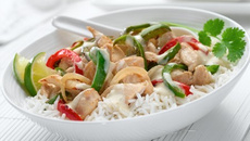 Poulet au Philadelphia et au curry vert thaï