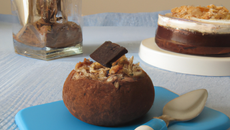 Gâteau au yaourt, praline choco-noisette