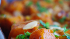 Patates douces épicées legèrement caramélisées