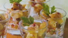 Verrine lotte aux légumes