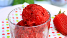 Sorbet fraise & basilic (sans sorbetière)