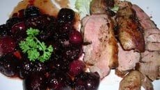 Canard cerises gingembre