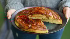 Gâteau renversé à la banane, sans four