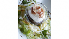 Gaspacho betteraves et mousse de chèvre