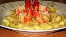 Tagliatelles aux crevettes