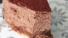 Royal au chocolat, déco fleur en pâte à sucre