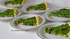 Tarte aux aubergines et fanes de navets