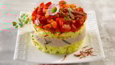 Timbales de riz safrané au thon