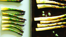 Pointes d'asperges braisées