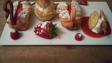 Choux aux crèmes rouges