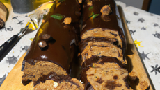 Bûche aux marrons et chocolat de Noël à la maïzena
