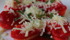 Tomate parmesan framboises
