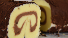 Bûche pâtissière à la vanille et au chocolat