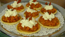Fraîcheur de blinis tomaté au St Moret