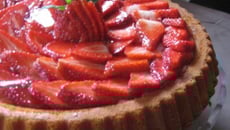 Tarte renversée aux fraises