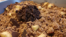 Crumble pomme poire chocolat